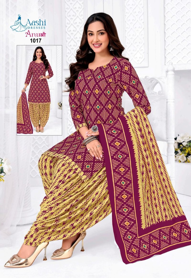 Anushree Patiyala By Aashi Cotton Printed Dress Materials